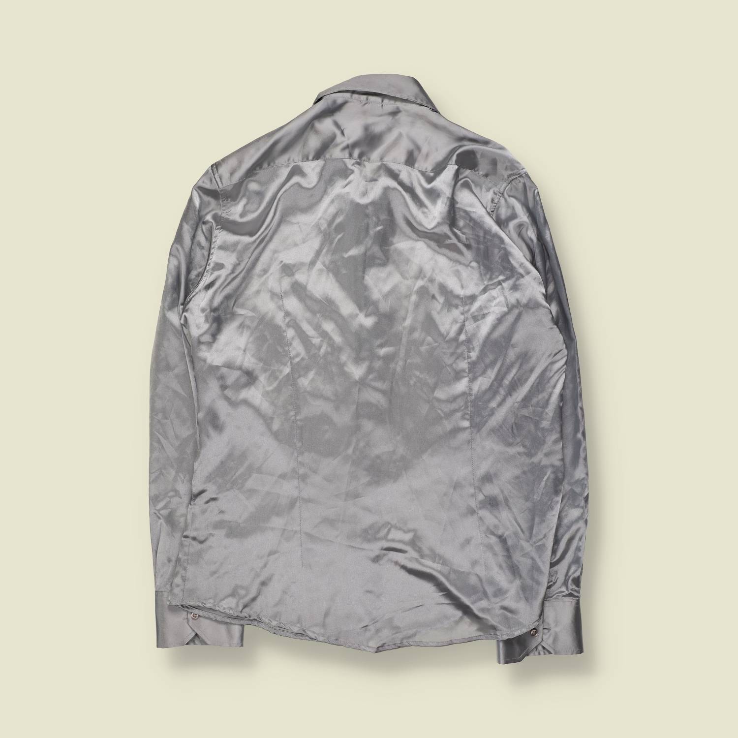 1990s | On Spirit | Made in Italy Shirt | Silver Grey - XL