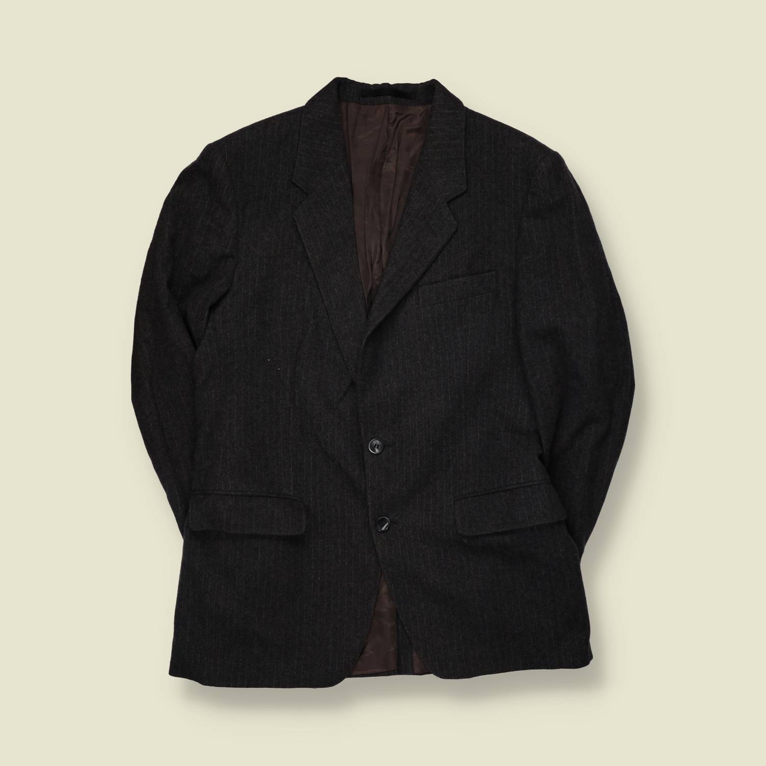 1980s | Blazer | Charcoal Pinstripe - Made in Finland - S