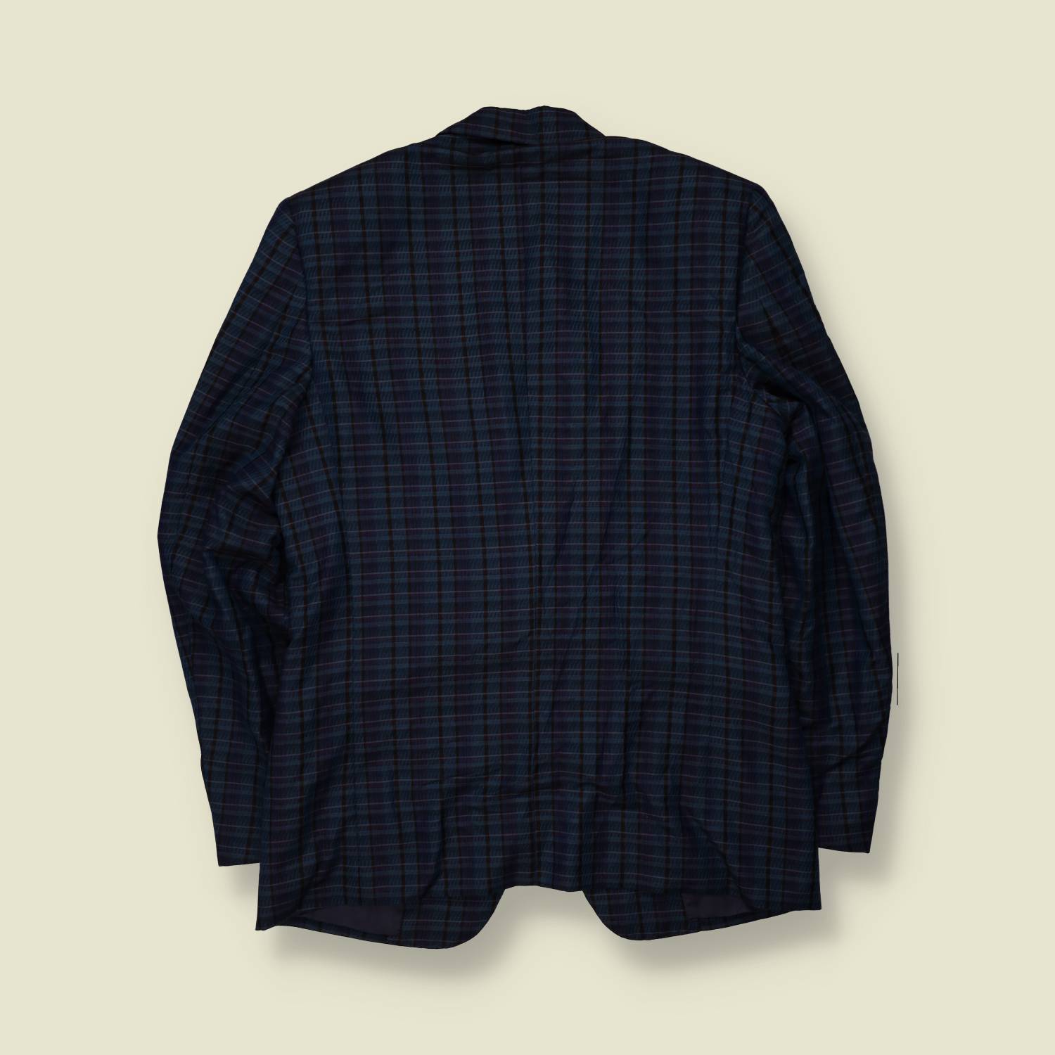 1980s | Blazer | Navy Plaid - Made in Italy - S