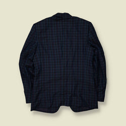 1980s | Blazer | Navy Plaid - Made in Italy - S