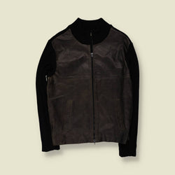 1990s | Greenlight | Leather & Knit Jacket - XS