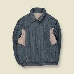 1980s | Ski Jacket | Steel Blue - Detachable Sleeves - L