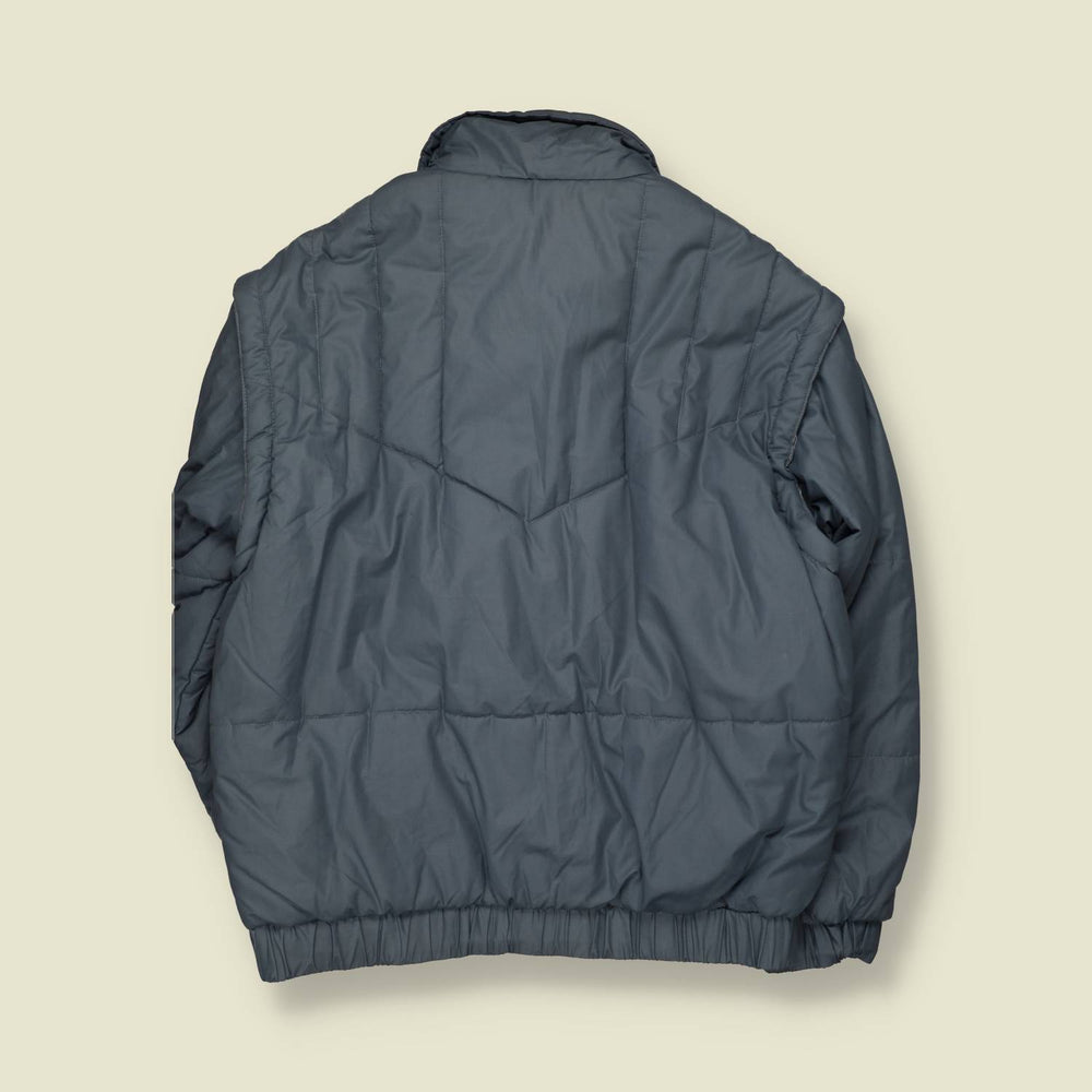 1980s | Ski Jacket | Steel Blue - Detachable Sleeves - L