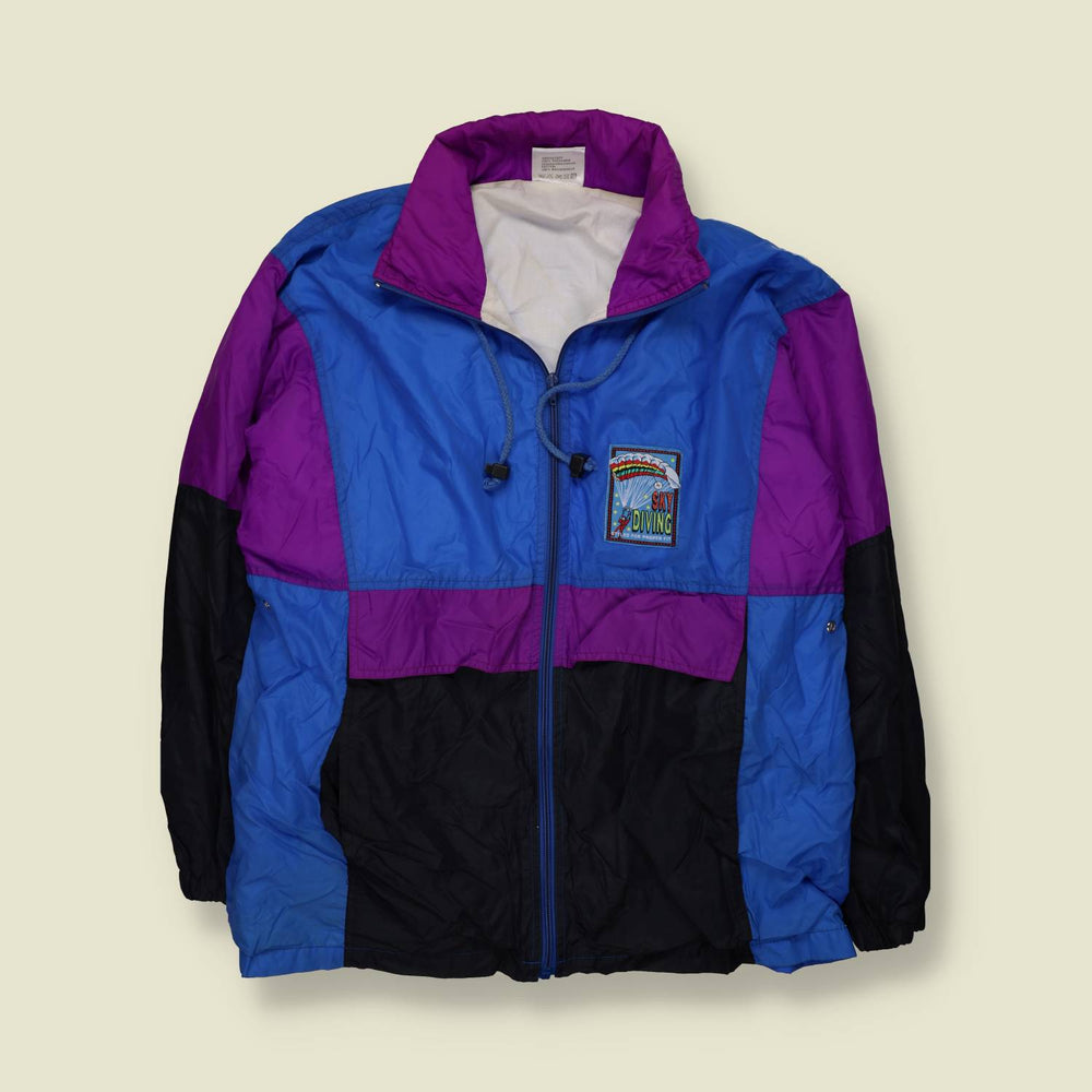 1980s | Marcel Clair | Windbreaker | Blue, Purple & Black - M