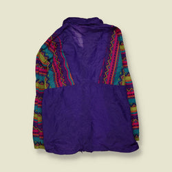 1980s | Etirel | Windbreaker | Purple & Aztec Print - 5XL