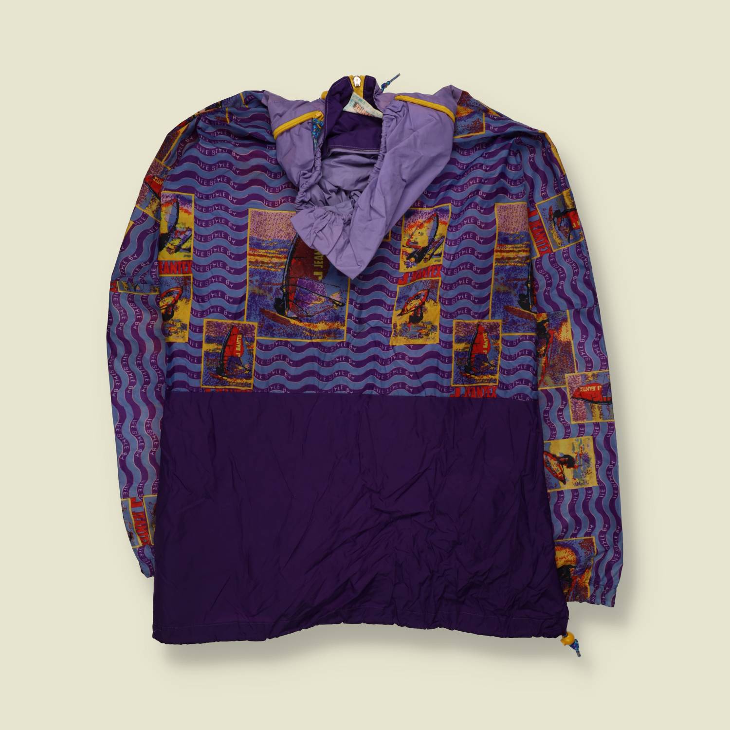 1980s | Jeantex | Windbreaker | Purple - Lifestyle Print - 4XL