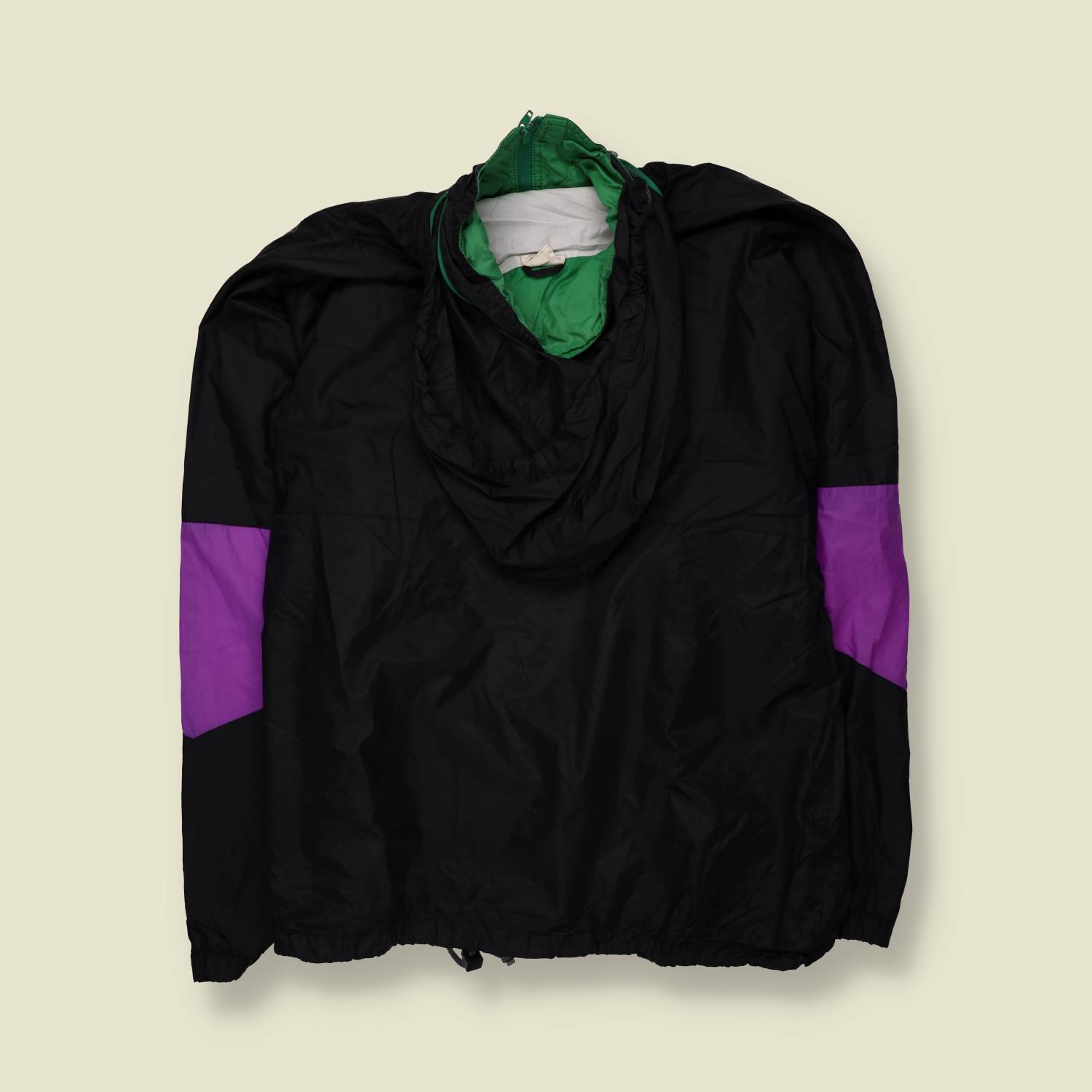 1980s | Seafawn Tribe | Windbreaker | Black, Purple & Green - 5XL
