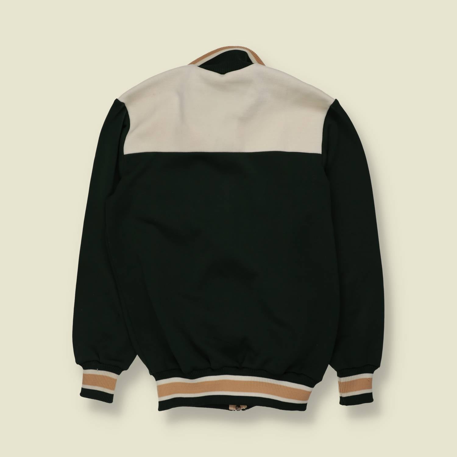 1970s | Track Top | Green & Cream - XXS