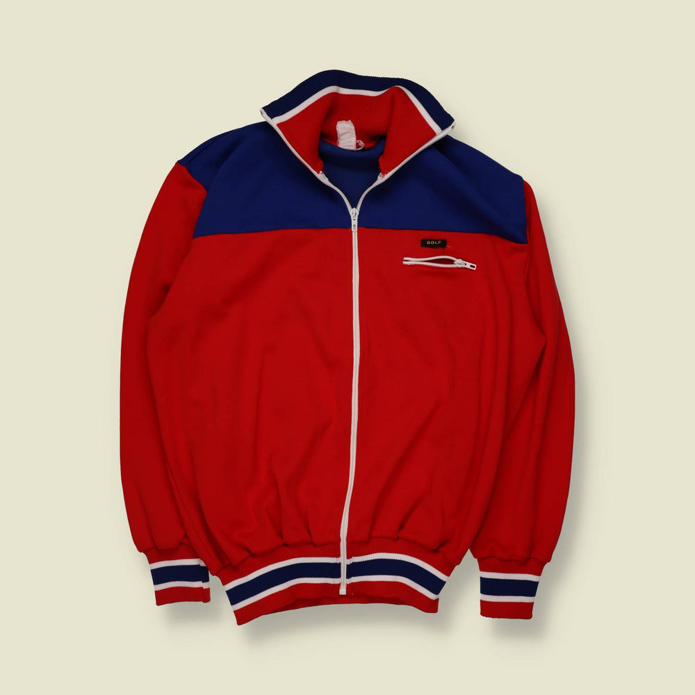 1980s | Track Top | Red & Navy - S