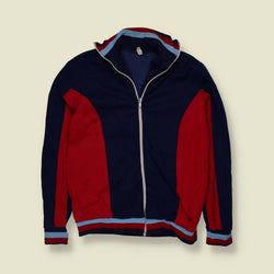 1970s | Track Top | Navy & Red - XS