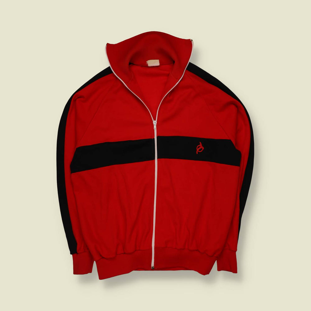 1970s | Track Top | Red & Black - S