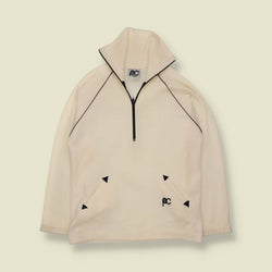 1970s | Pierre Cardin | Quarter-Zip Sports Top | Cream - XXS