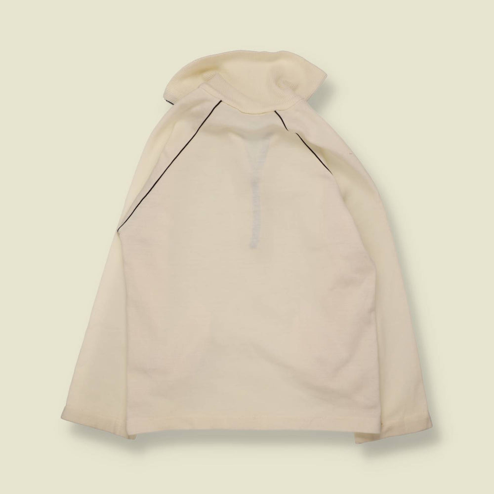 1970s | Pierre Cardin | Quarter-Zip Sports Top | Cream - XXS