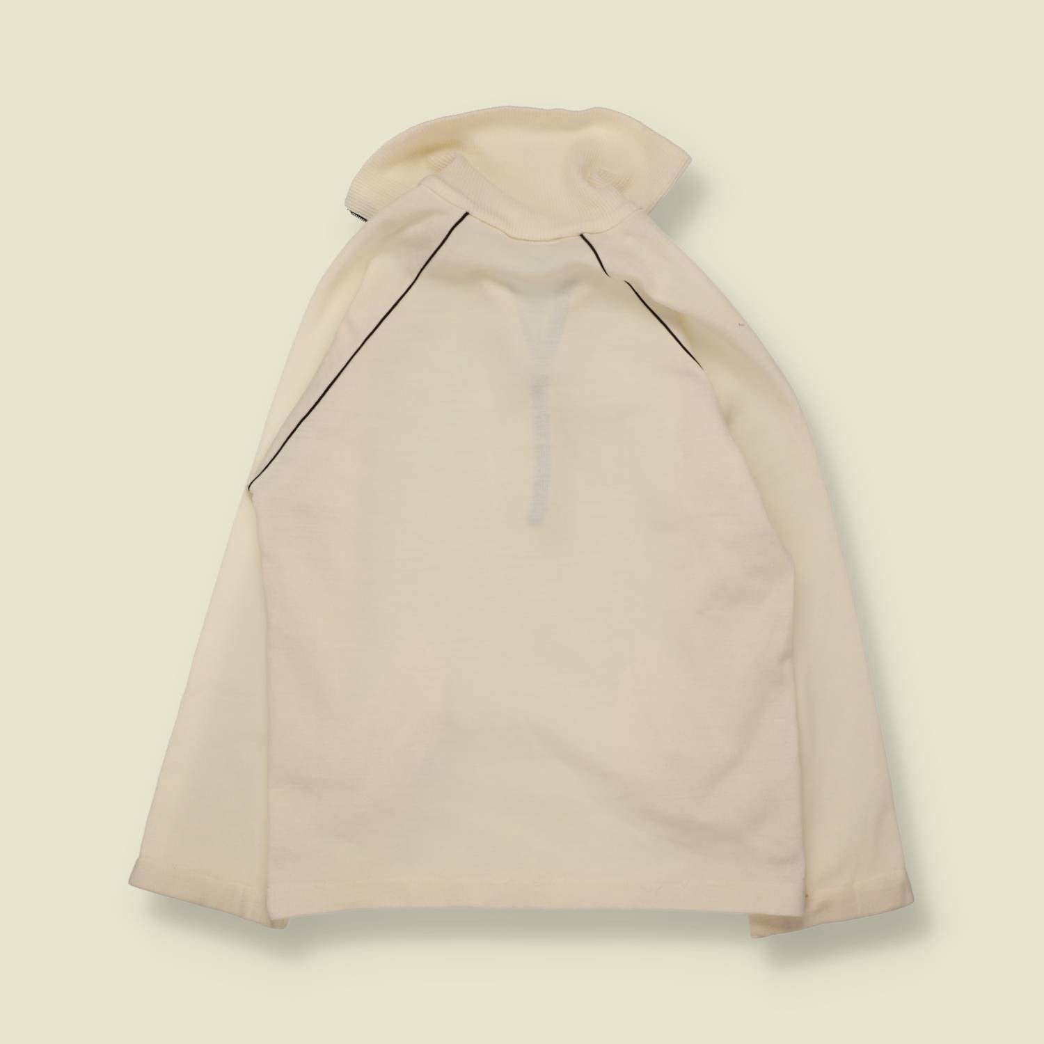 1970s | Pierre Cardin | Quarter-Zip Sports Top | Cream - XXS