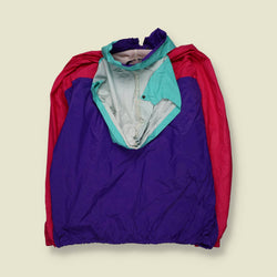 1990s | K-Way 2000 | Windbreaker | Purple, Teal & Pink - 3XL
