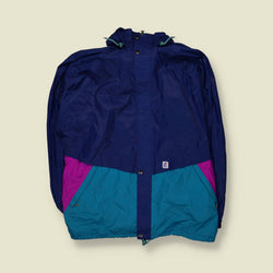 1990s | K-Way 2000 | Windbreaker | Navy, Teal & Pink - 4XL