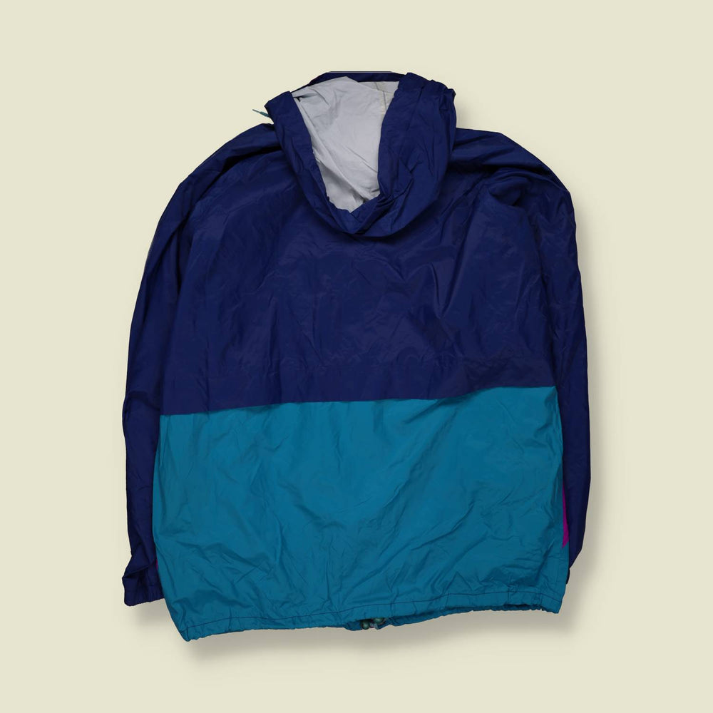 1990s | K-Way 2000 | Windbreaker | Navy, Teal & Pink - 4XL