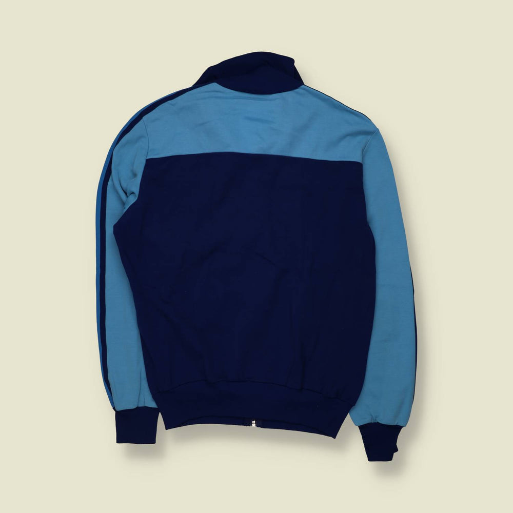 1970s-80s | Adidas | Track Top | Navy & Sky Blue - Made in Hong Kong - XS