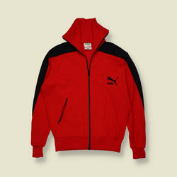 1970s | Puma | Track Top | Red & Black - SV Seukendorf - XS