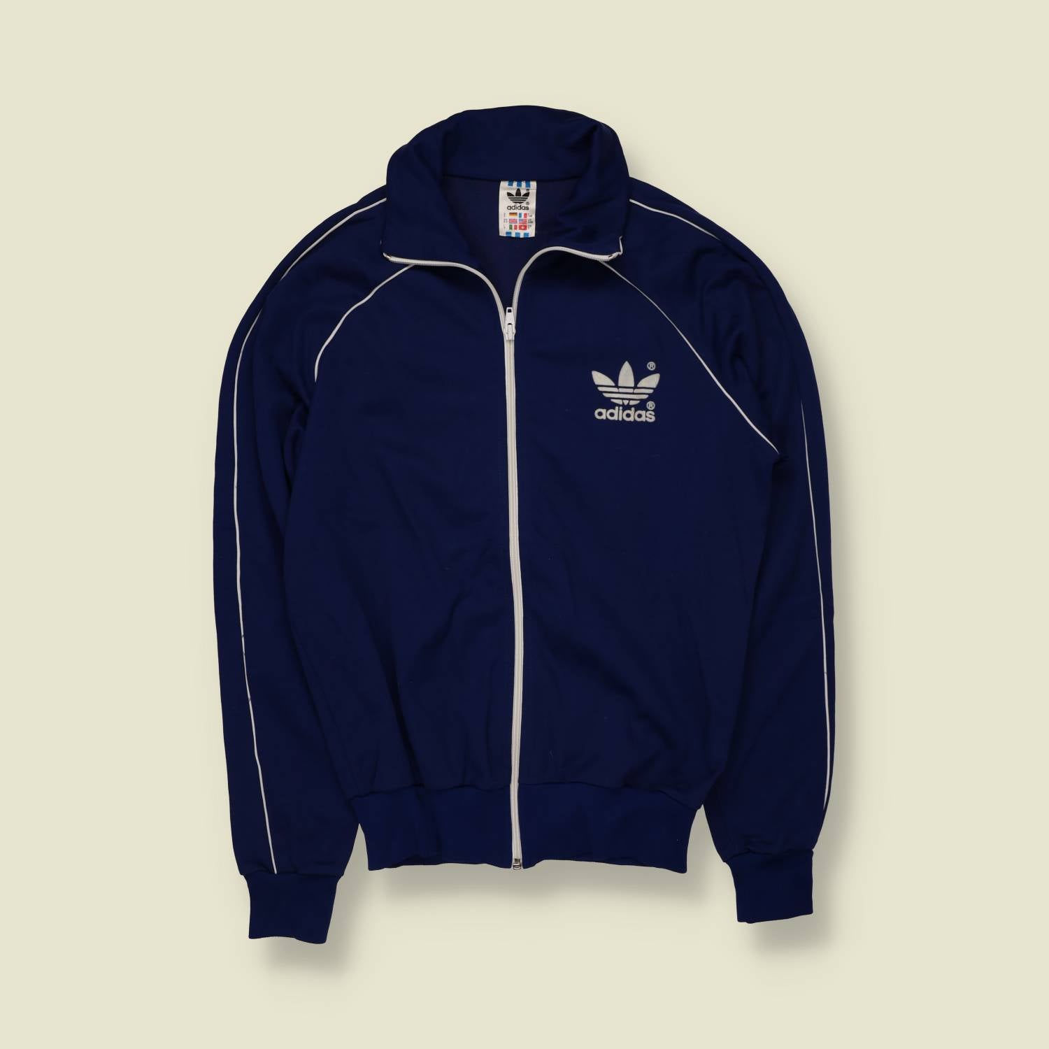1970s-80s | Adidas | Track Top | Navy - XXS