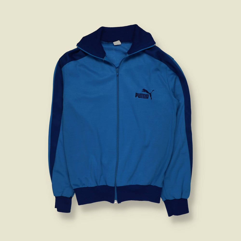 1980s | Puma | Track Top | Blue & Navy - XS