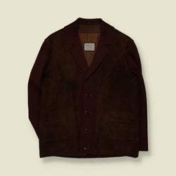 1970s | Confezioni in Pelle | Suede Jacket | Chocolate Brown - Made in Italy - M