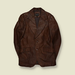 1970s | House of Sears | Leather Blazer | Brown - S