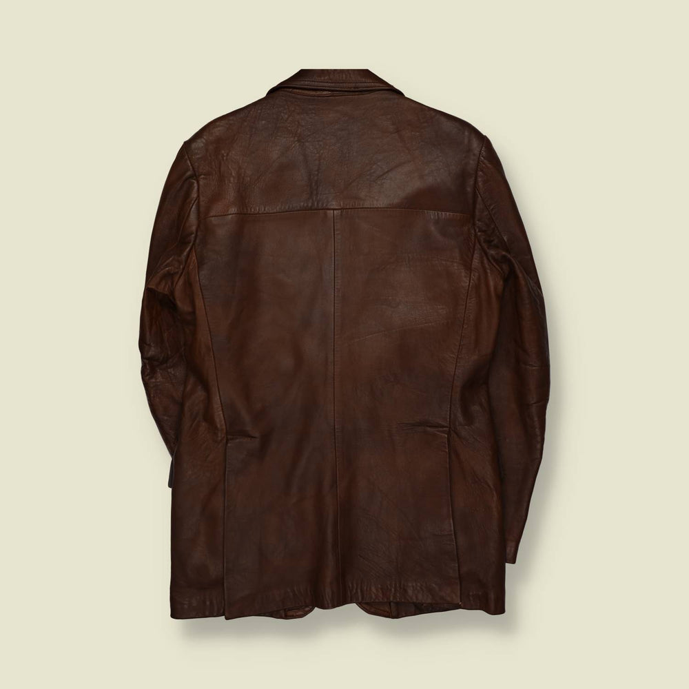 1970s | House of Sears | Leather Blazer | Brown - S