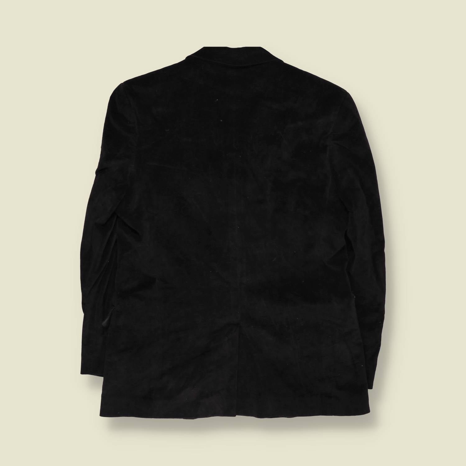 1990s | Meteo | Velvet Blazer | Black - S