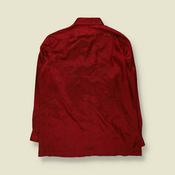 1990s | Bioni | Satin Shirt | Red - XL