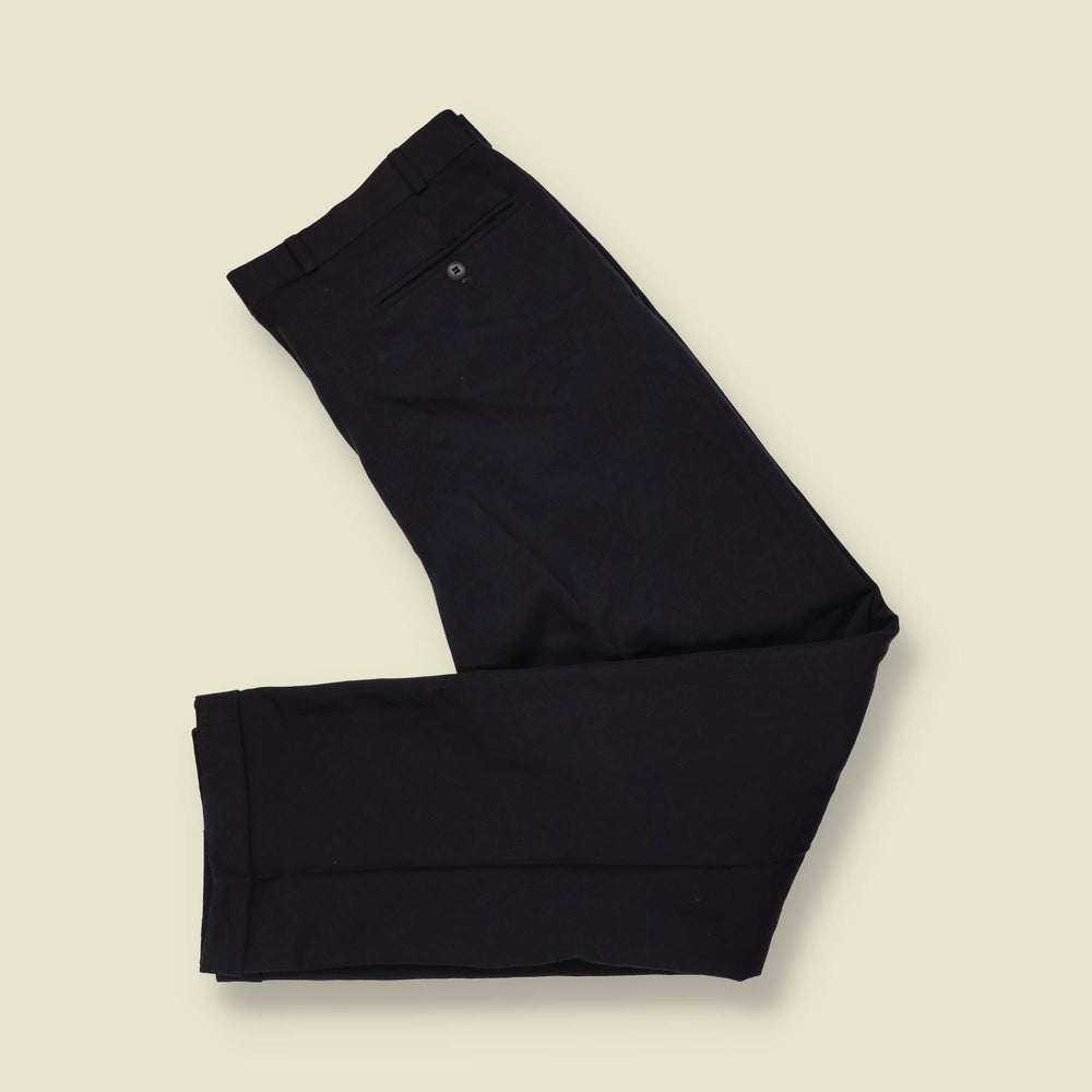 1980s | C&A | Pleated Trousers | Navy - w38