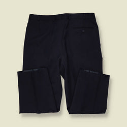 1980s | C&A | Pleated Trousers | Dark Navy - w36
