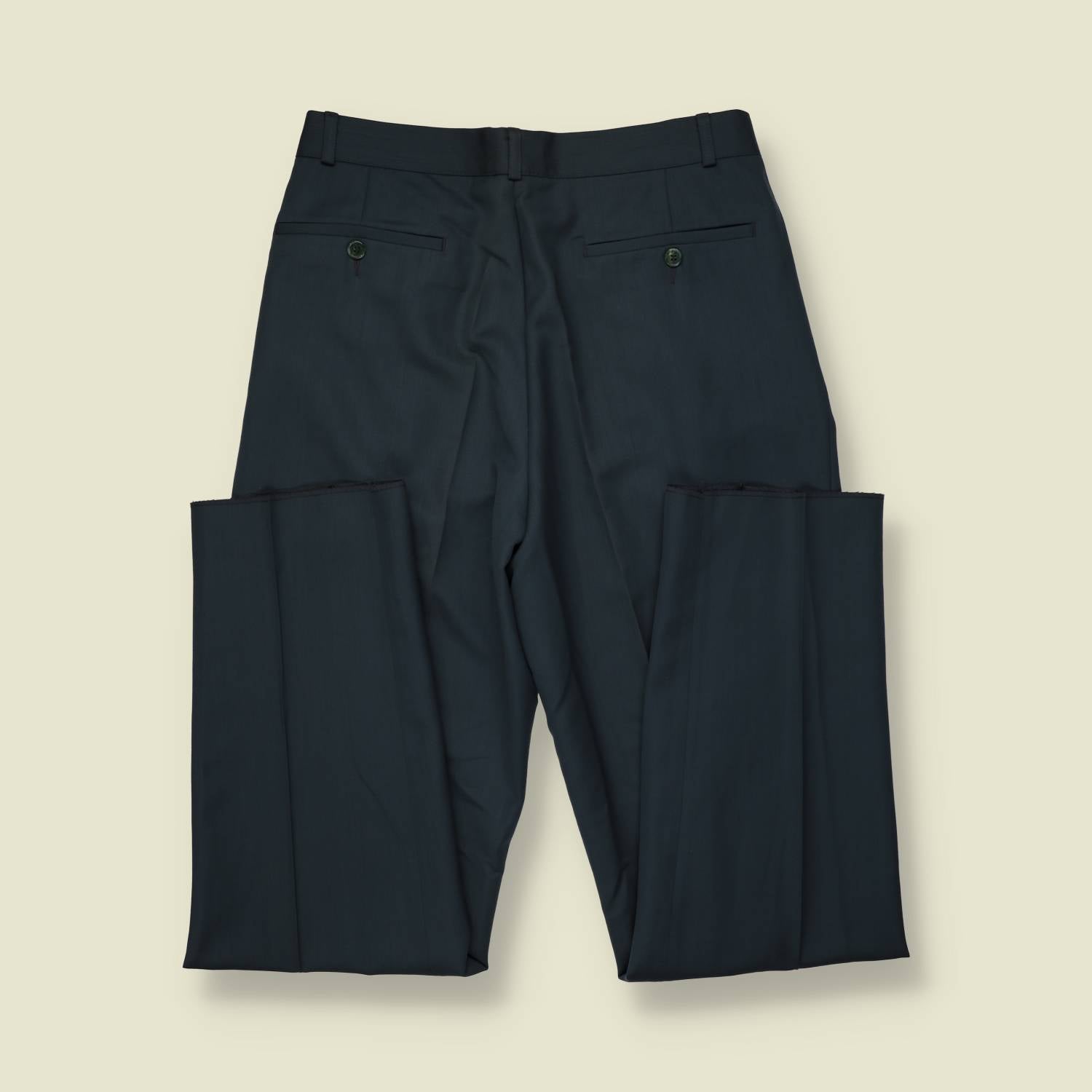 1980s | Luck in Luck | Pleated Trousers | Dark Teal- w32