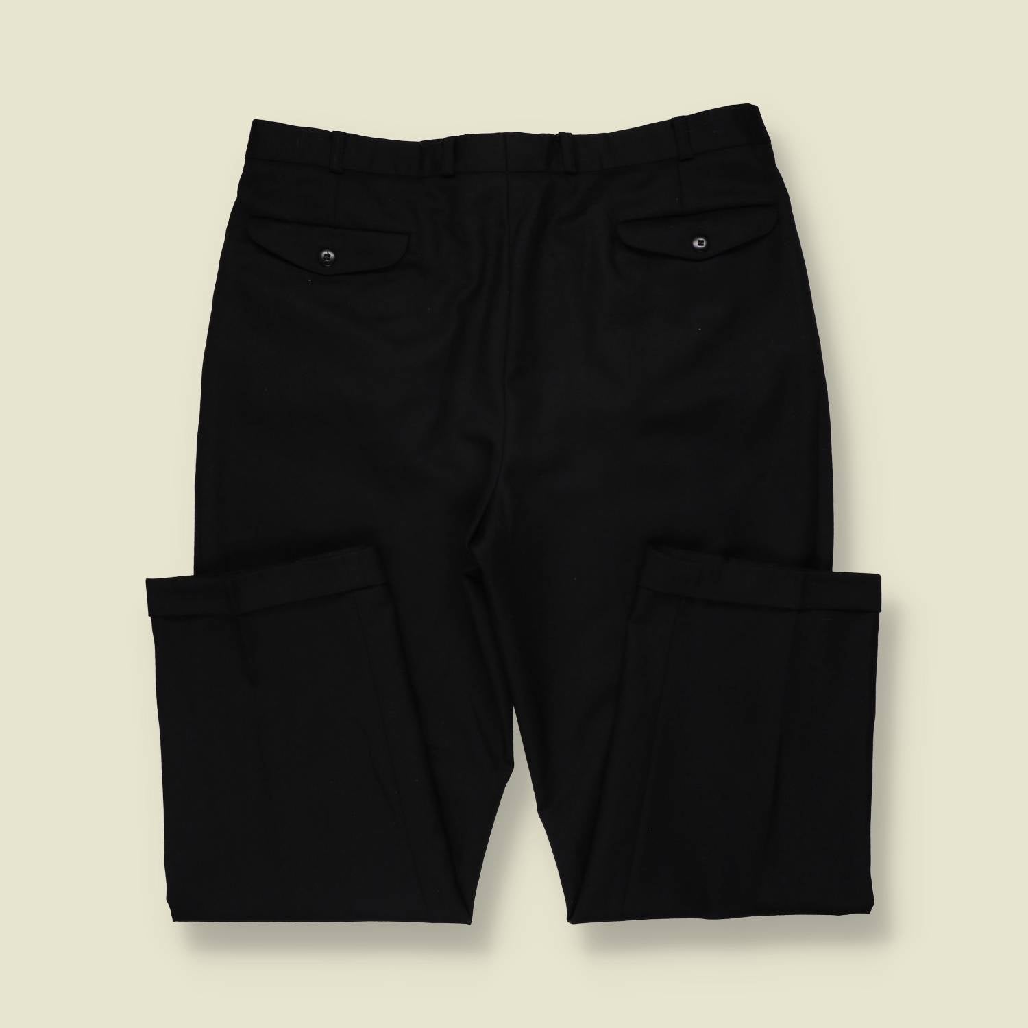 1980s | Westbury | Pleated Trousers | Black - w38