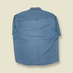 1990s | Chaser | Western Denim Shirt - Short Sleeve - 3XL
