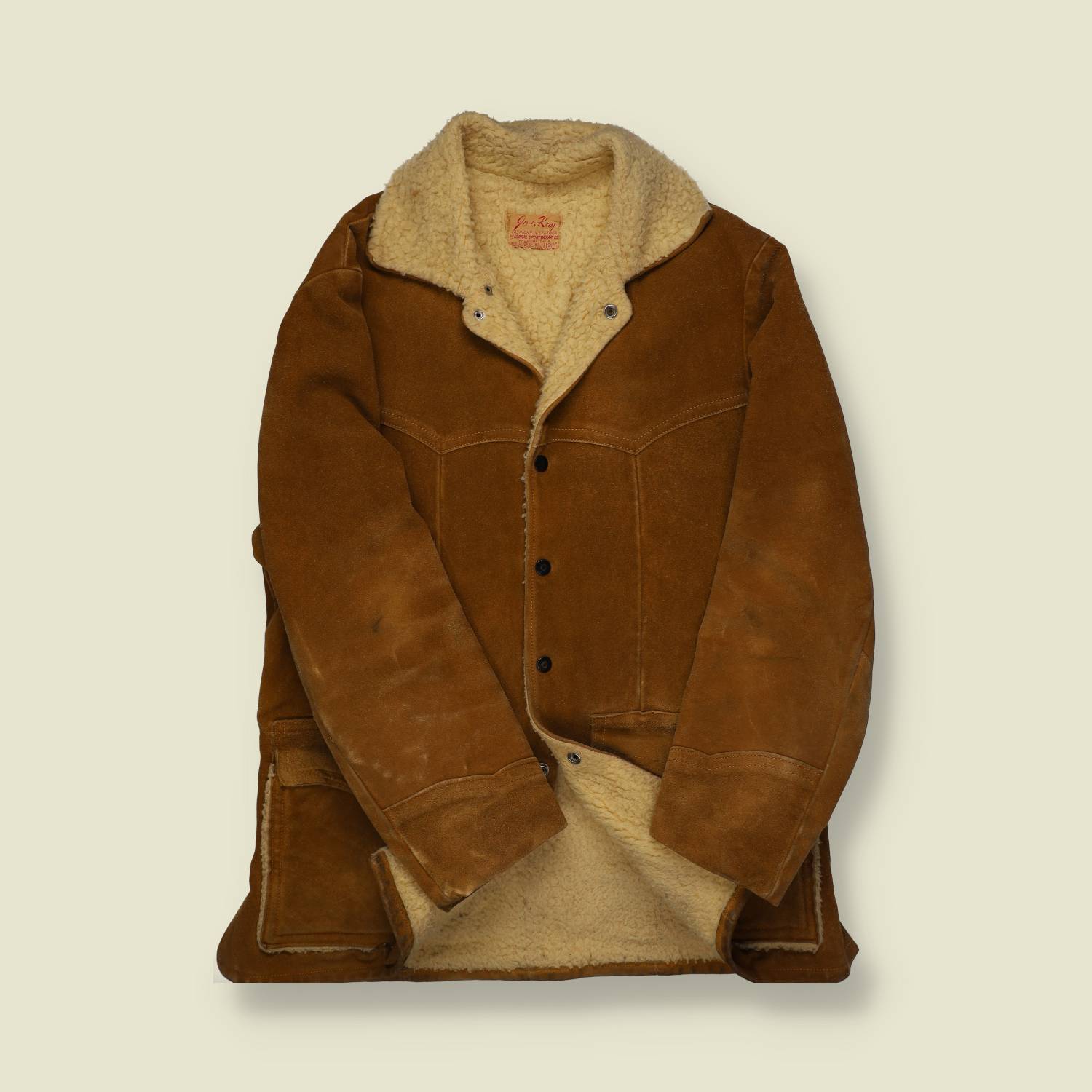 1960s/70s Jo-O-Kay Suede Leather Western Coat - M