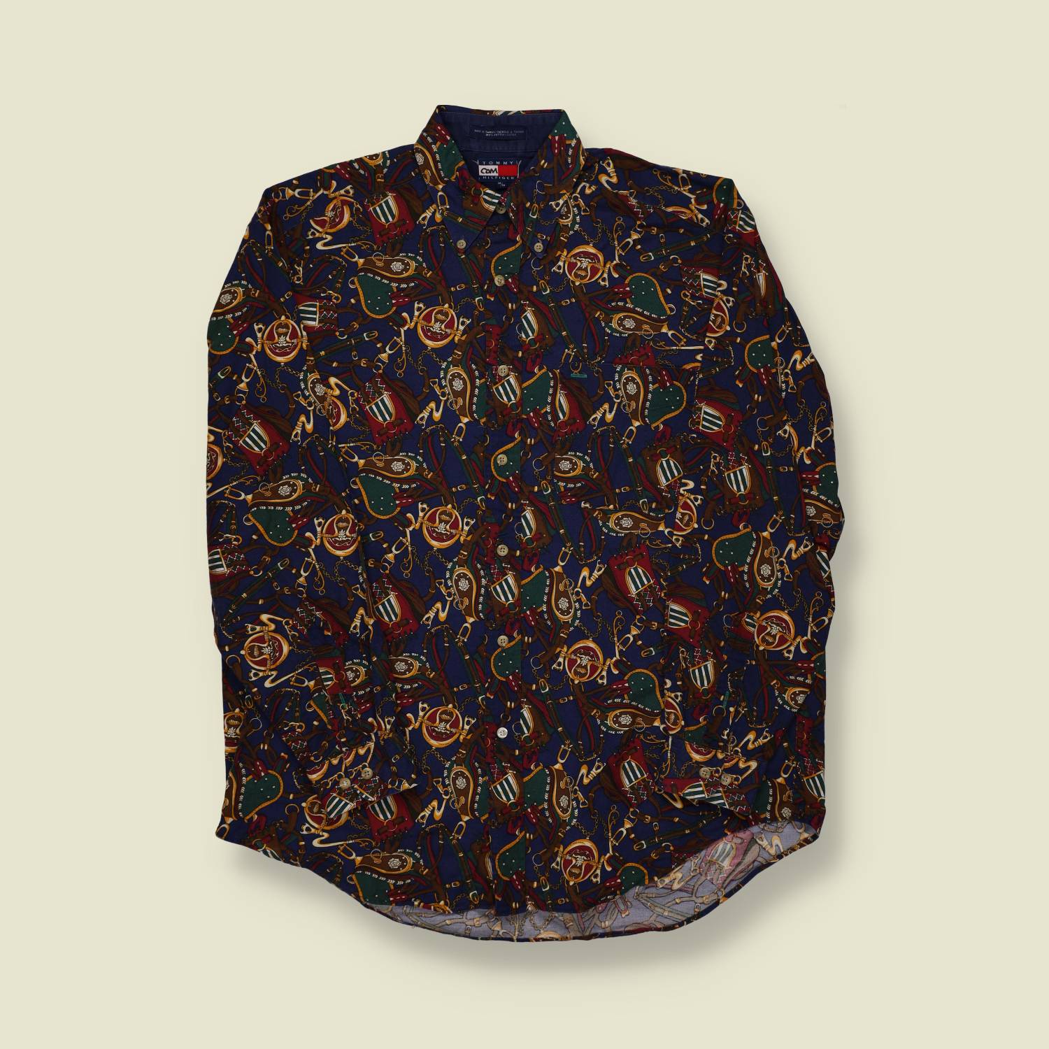 1990s Tommy Hilifiger Print Shirt - XL