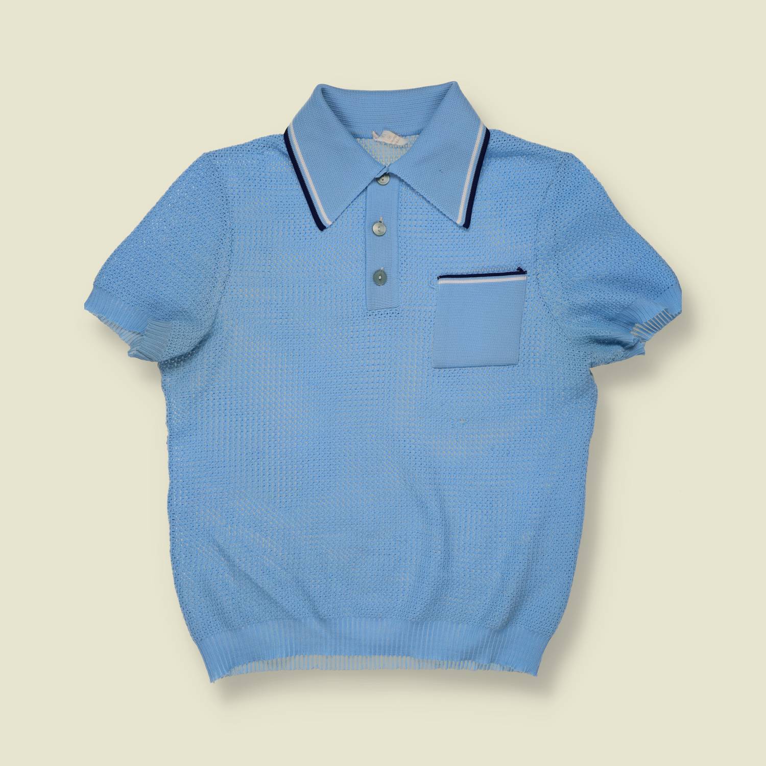 1960s Mesh Polo Top - S/M