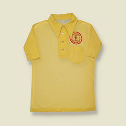 1970s College Park Yellow Polo Top - S/M