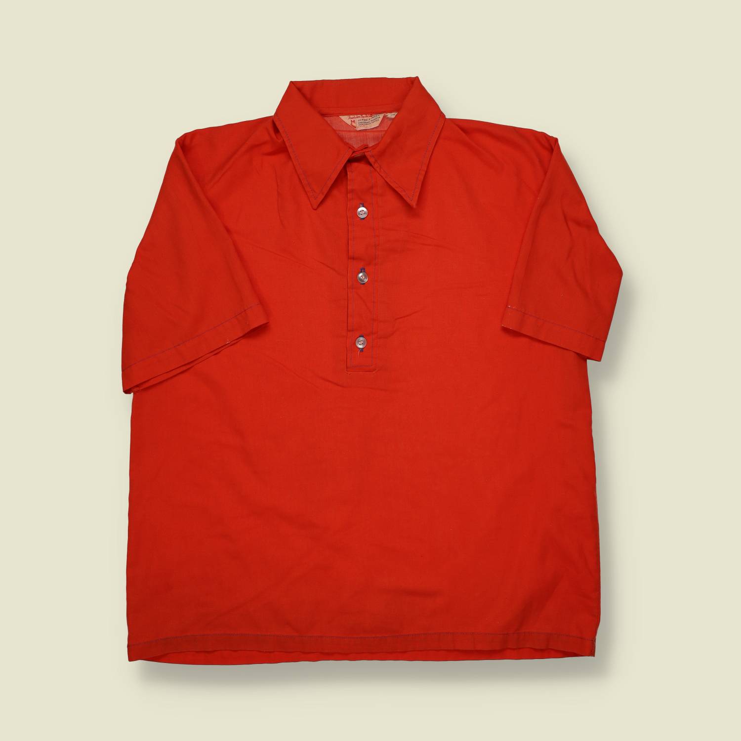 1960s Red Polo Top - M/L