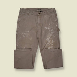 Y2K Thrashed Paint Splattered Distressed Carharrt Jeans - 34"