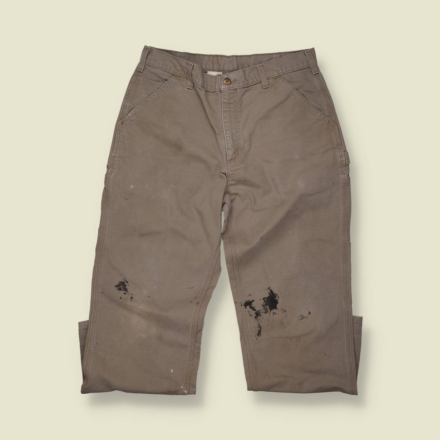 Y2K Paint Splattered Distressed Carharrt Jeans - 30"