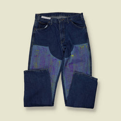 1990s Paint Splattered Double Knee Jeans - 32"