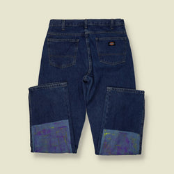 1990s Paint Splattered Double Knee Jeans - 32"