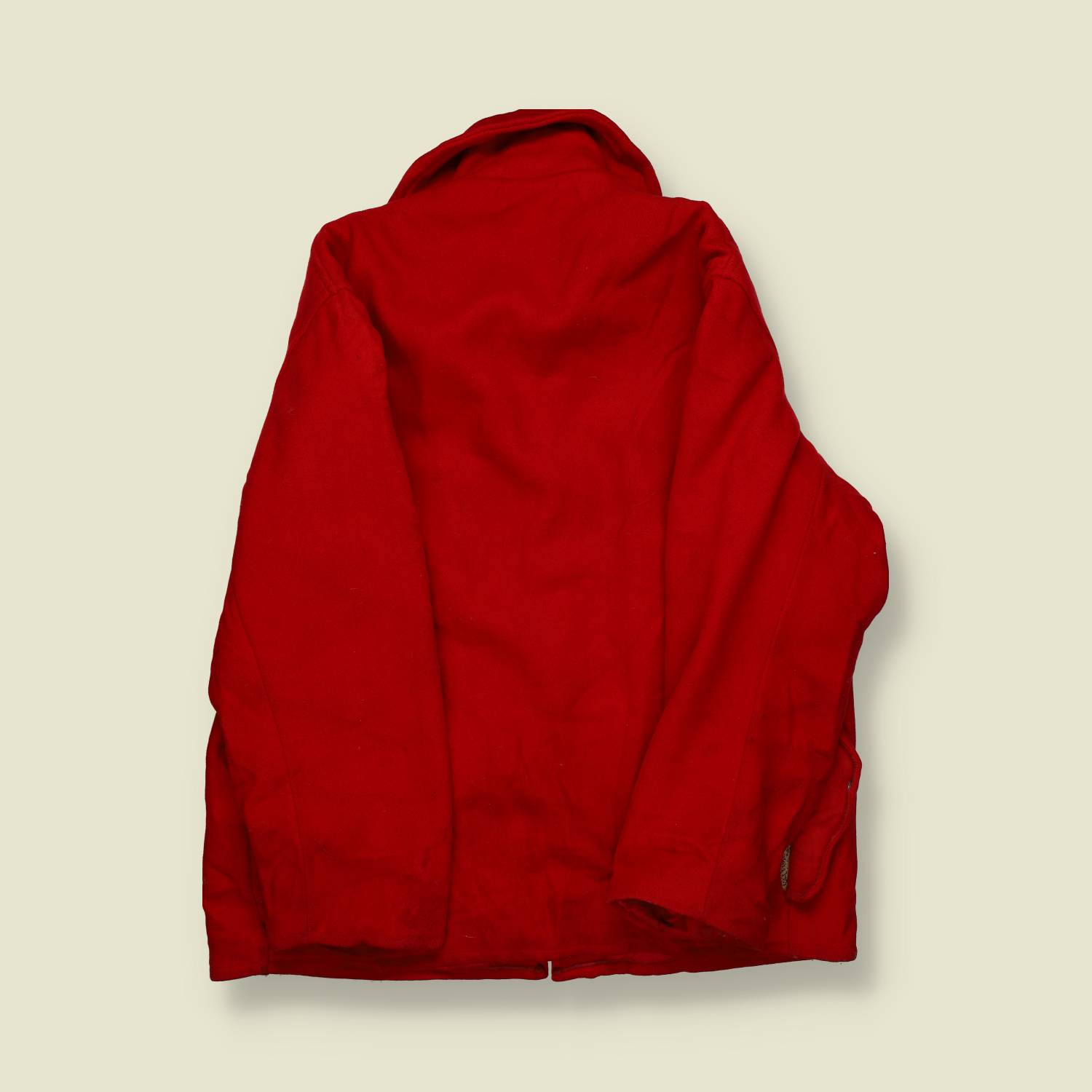 1960s | Quilted Wool Work Jacket | Red - L