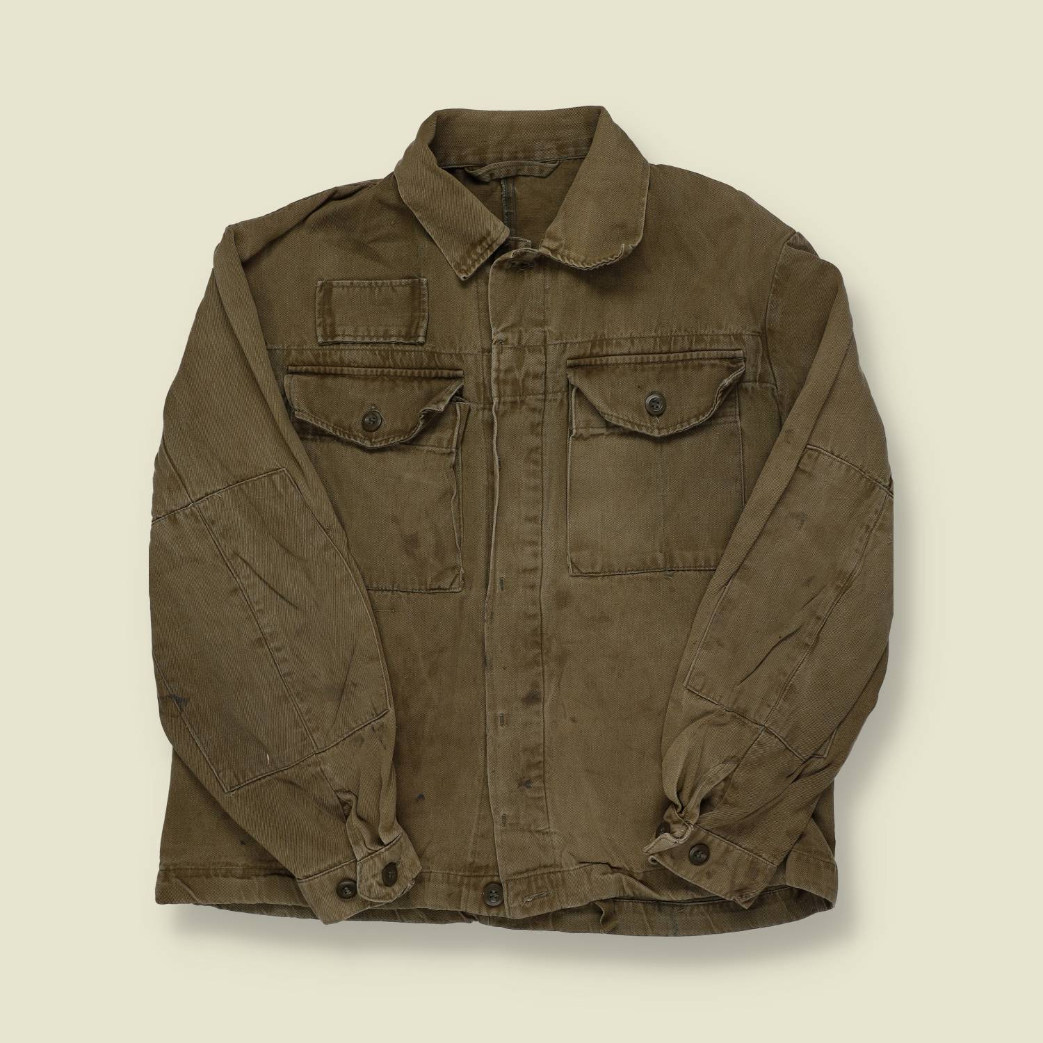 1950s | Battle Dress Style | Work Jacket | Brown – S