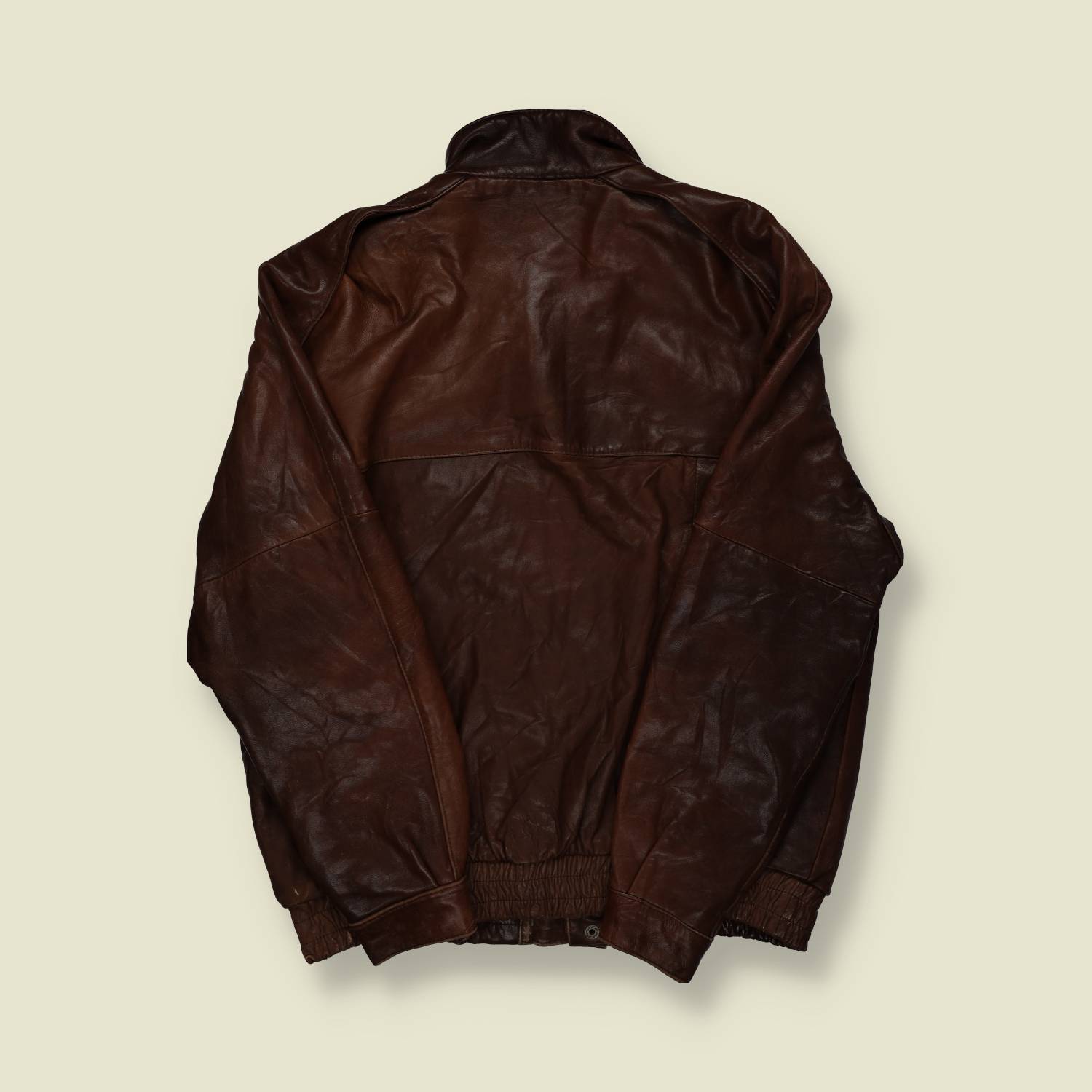 1980s | Dior | Leather Bomber Jacket | Dark Brown – XL