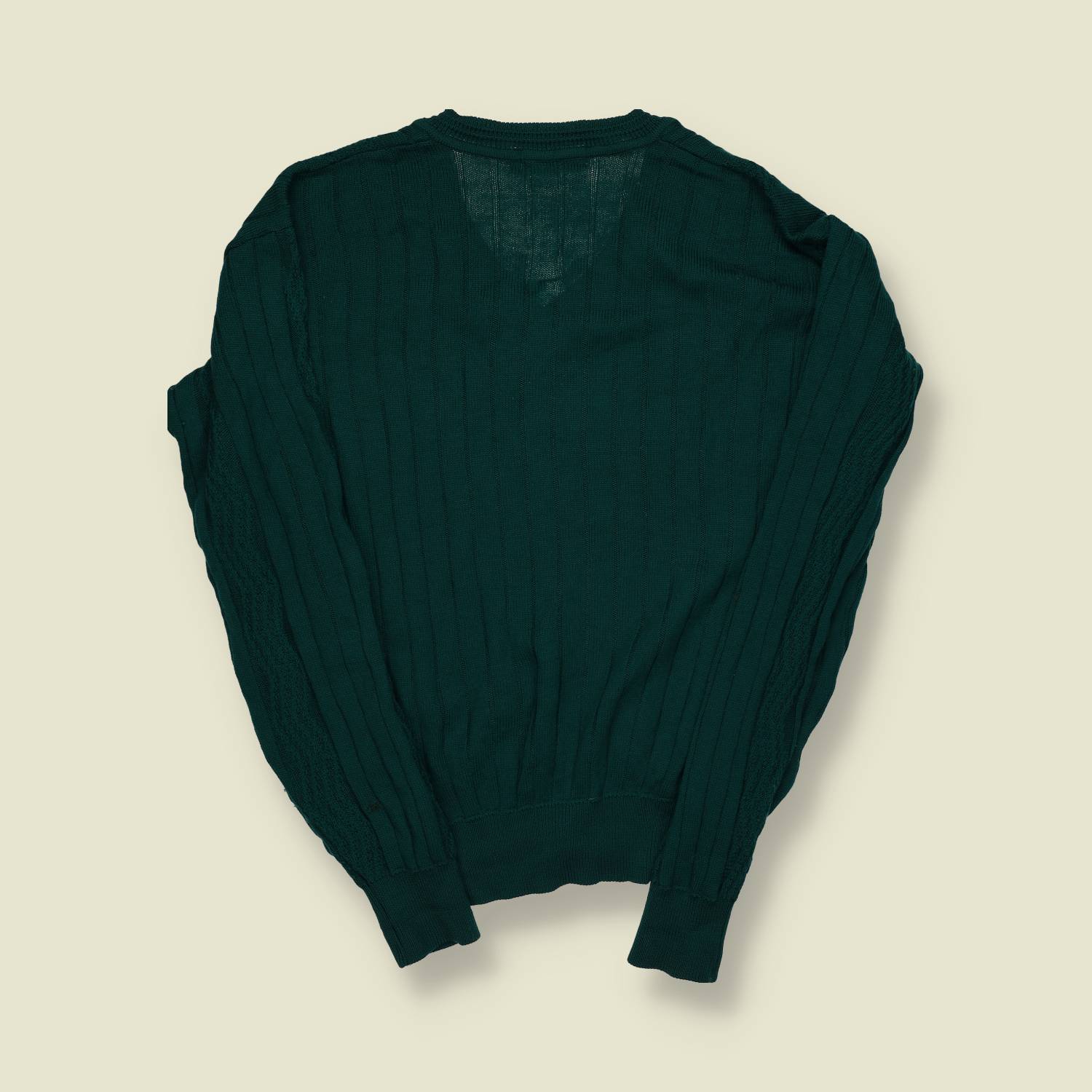 1980s–1990s | Burberry’s | V-Neck Ribbed Knit Jumper – M
