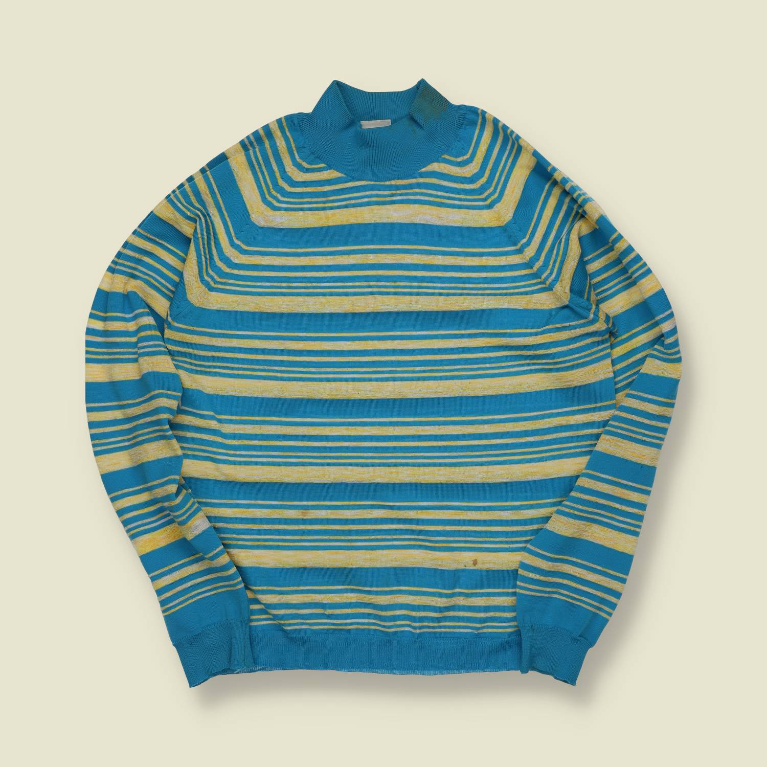 1970s | Treveira | Striped High-Neck Knit Jumper – XS/S