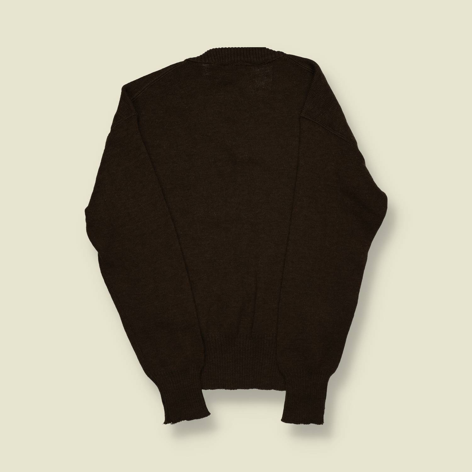 1960s | Unbranded | Tight Gauge V-Neck Knit Jumper – S